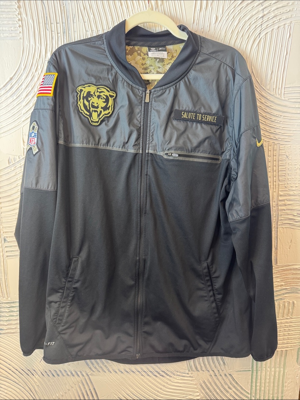 NFL Chicago Bears 2016 Salute to Service Black Men's Jacket
